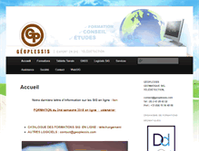 Tablet Screenshot of geoplessis.com